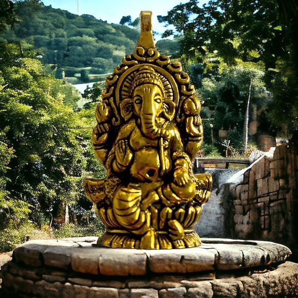 GOLD/SILVER PLATED GANESH PENDANT - Picture 4 of 11